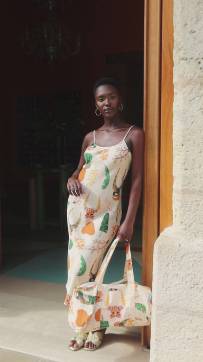 Olivia Slip Dress | Carnaval print